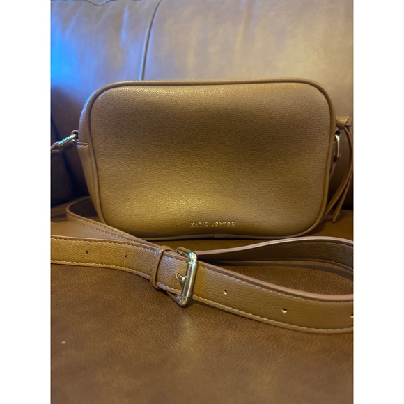 Katie Loxton Handbags - Katie Loxton Crossbody Bag Tan Brown Vegan Leather Gold Hardware Camera Bag
